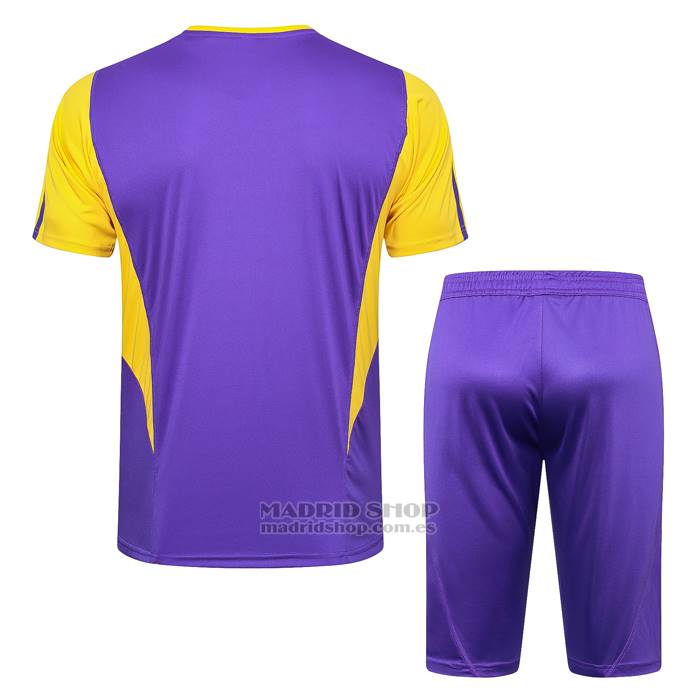 Chandal del Real Madrid Manga Corta 2024-2025 Purpura - Pantalon Corto
